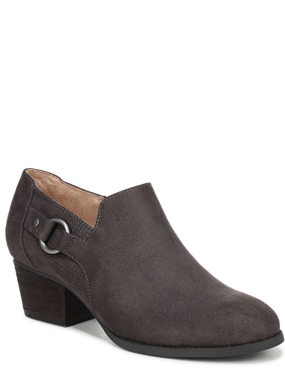♥️♥️ LifeStride Women's Brianna Ankle Boot Stone Grey Microsuede US 10 - Picture 2 of 9